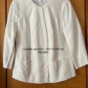 Talbots Cream Linen Women's Blazer